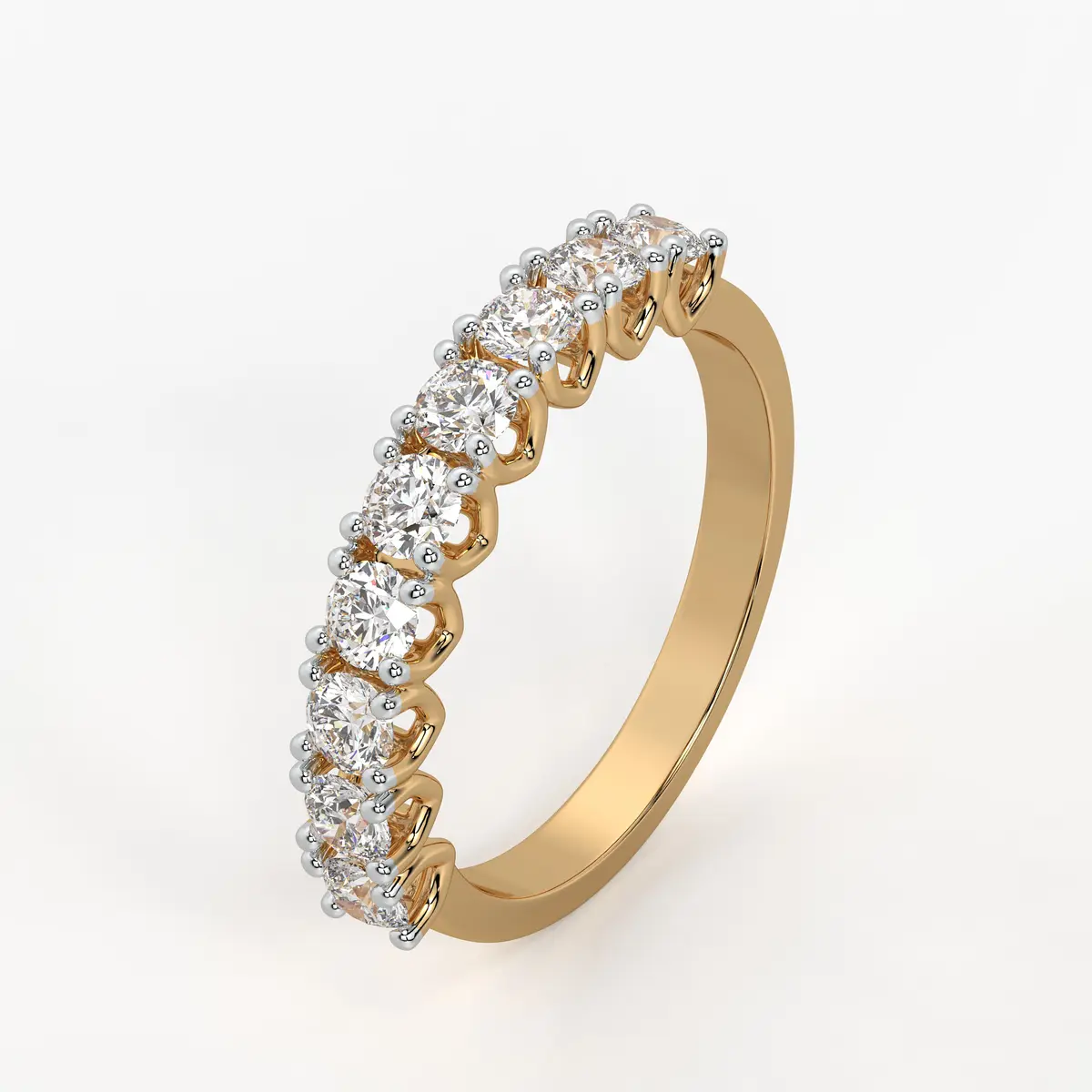 Round Eternity Stack Ladies Ring